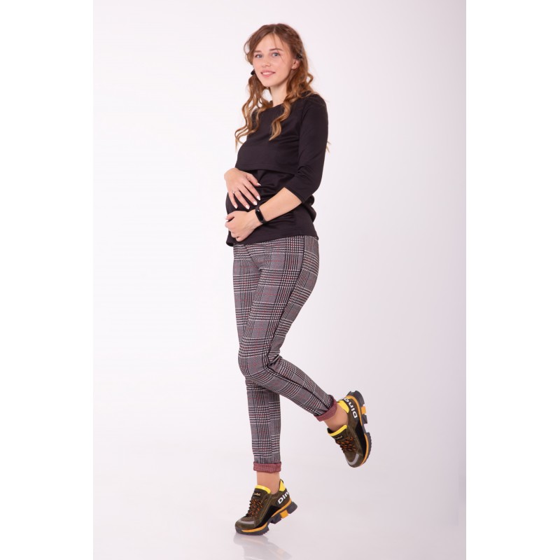 

Брючки для беременных FRENCH PANTS (клетка) 42