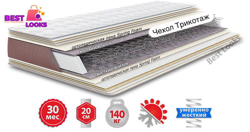 

Матрас ортопедический 140х190 Come-for АКЦЕНТ-2 +