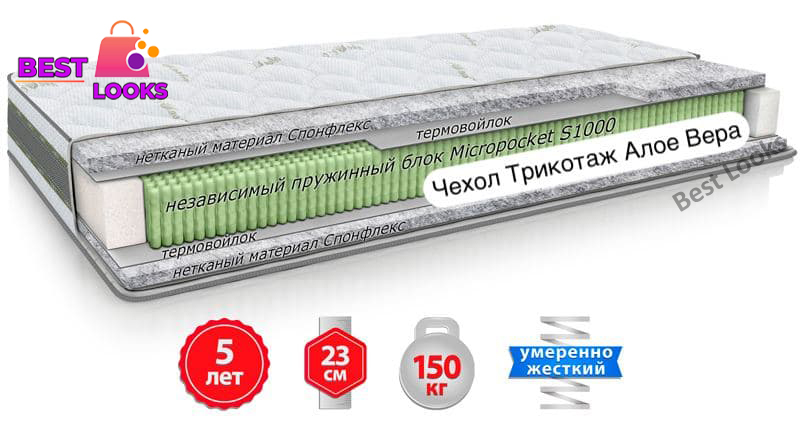 

Матрас ортопедический 90х200 Come-for Aloe Vera ПЛАНТО