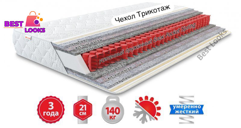 

Матрас ортопедический 140х190 Come-for РЕЛАКС ПРЕМИУМ