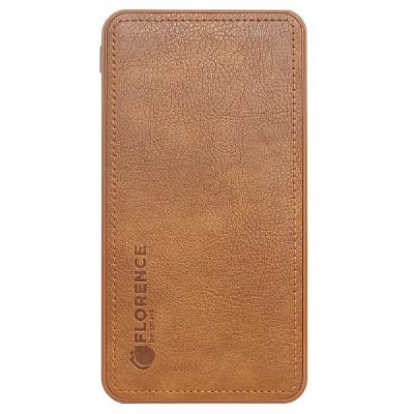 

Батарея универсальная Florence LEATHER Li-Pol 10000mAh Brown (FL-3024-N)