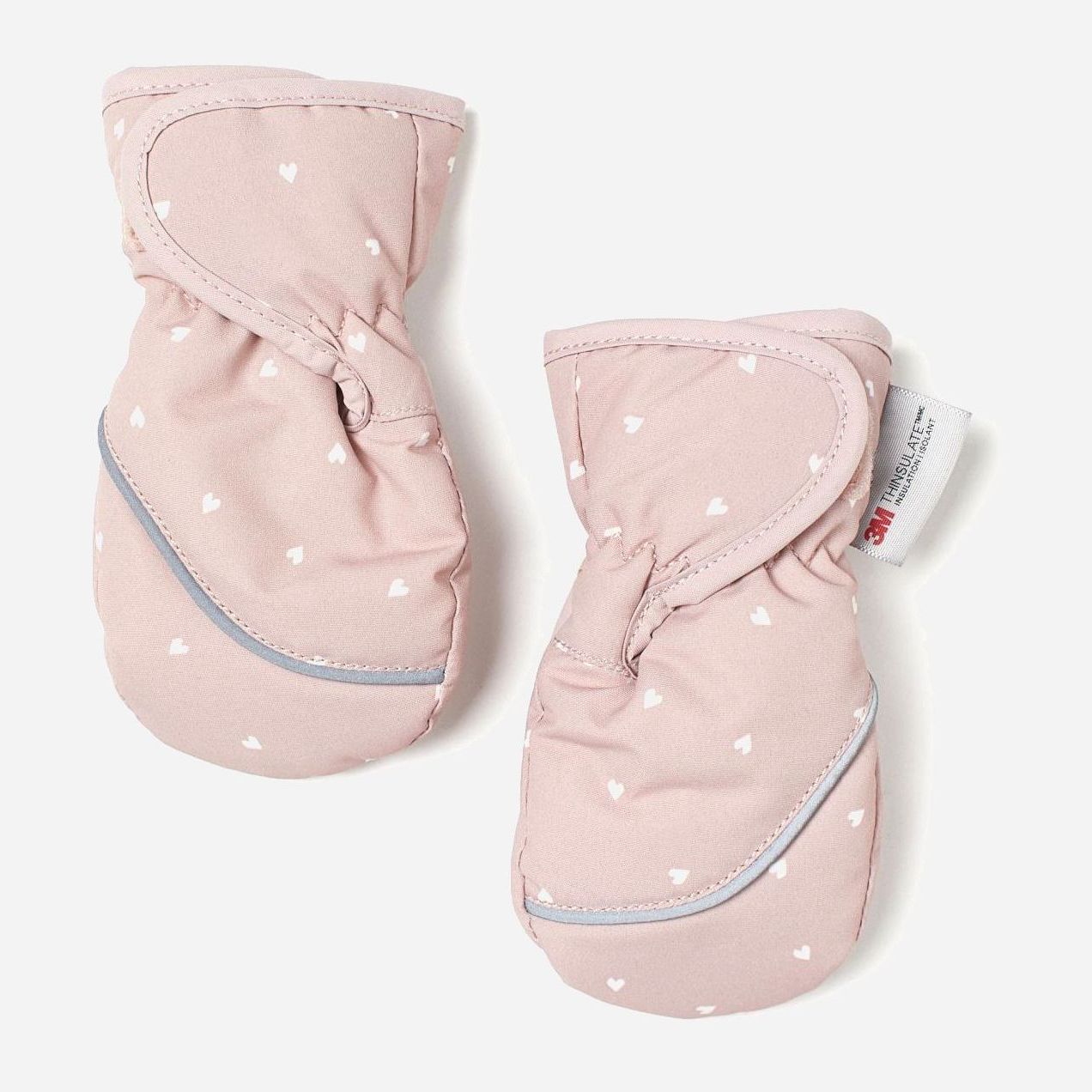 

Варежки H&M 1808-7646400 99 см Розовые сердечки