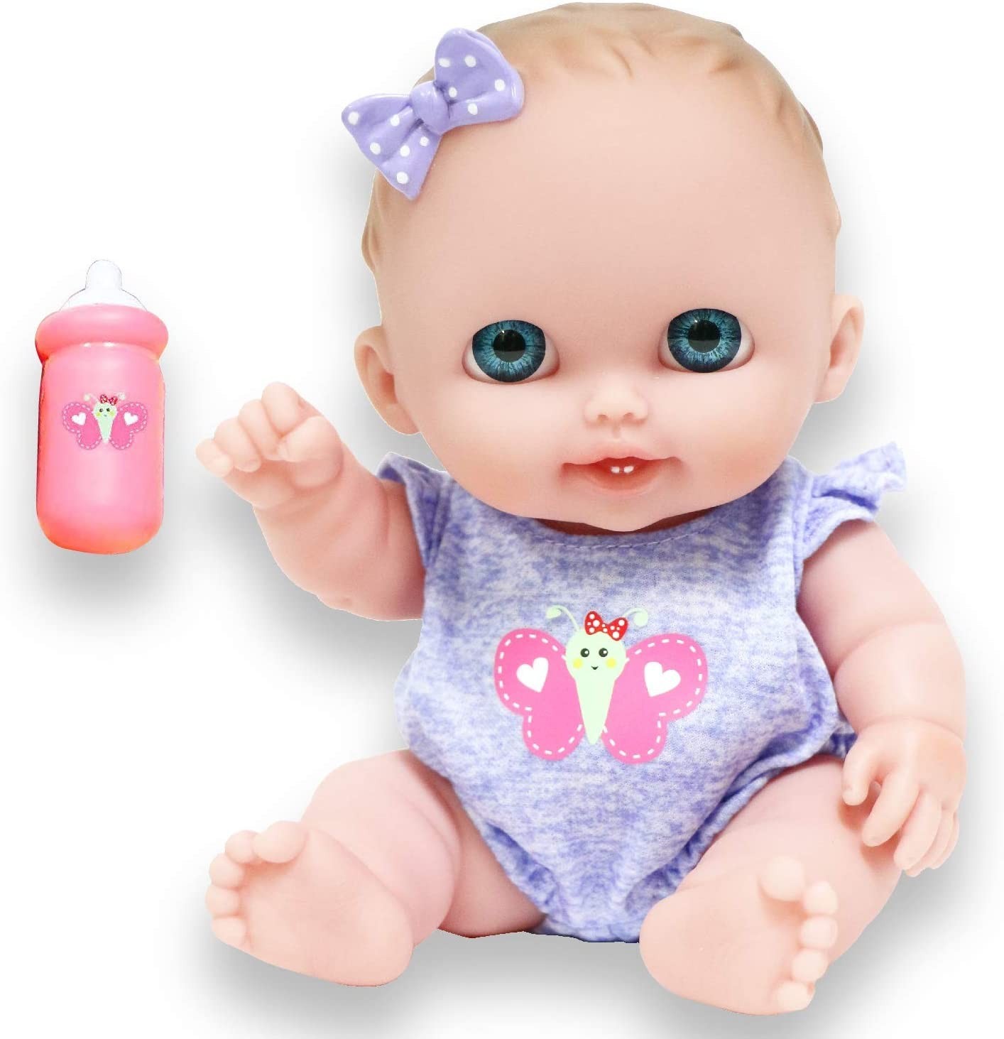 

Виниловый пупс JC Toys Lil Cutesies Lulu- Blue Eyes Лулу с бантиком и бутылкой 22 cм (16936C)