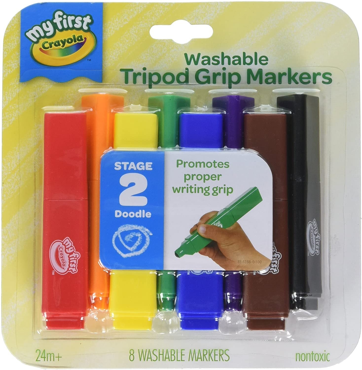 

Набор маркеров Crayola My First, Washable Tripod Grip Markers 8 шт. (81-1386)