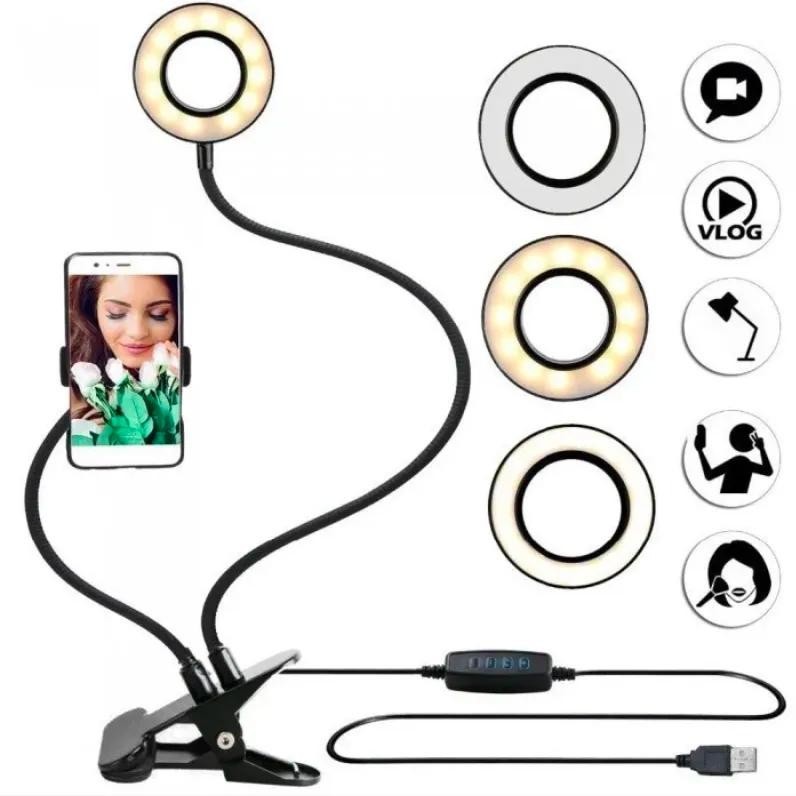 

Настольная лампа с держателем для телефона LED PROFESSIONAL LIVE STREAM USB