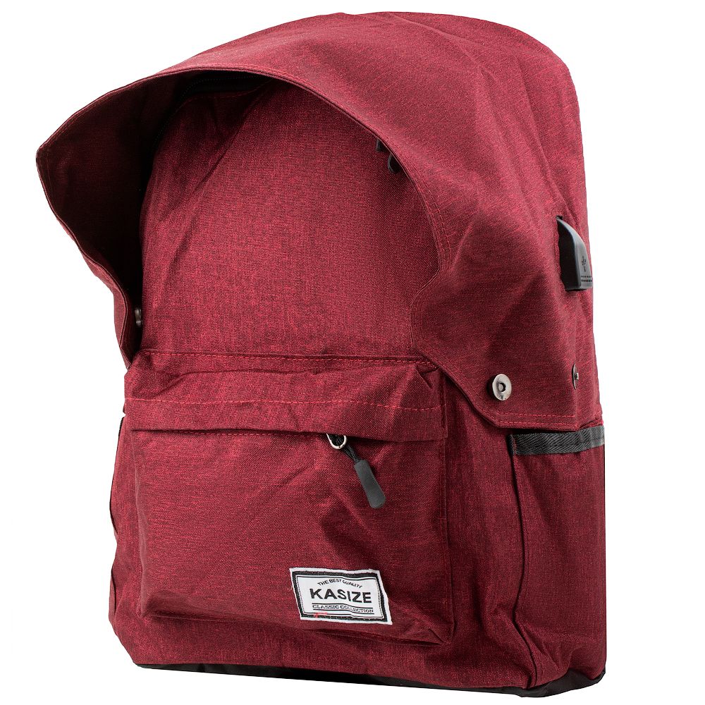 

Мужской смарт-рюкзак с капюшоном Valiria Fashion Бордовый (Тс4DETBI3215-1)