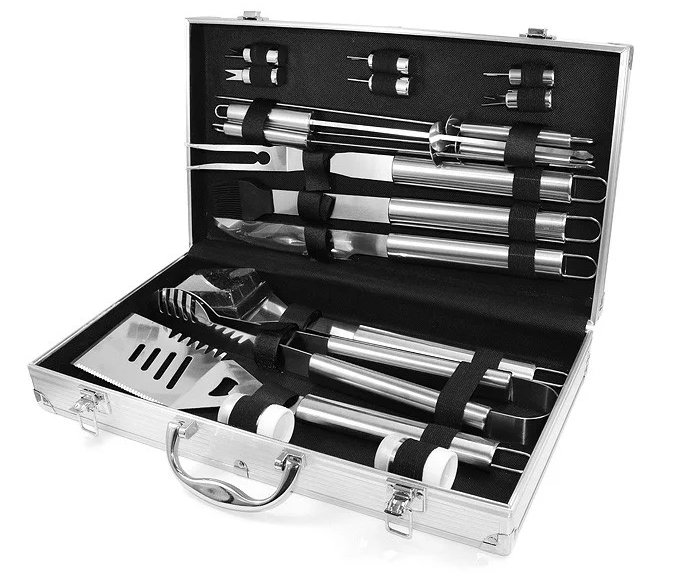

Набор для мангала BBQ Tools Set AL-18 18 предметов принадлежности для барбекю в алюминиевом кейсе 43х21х8 см Серебристый (12516)