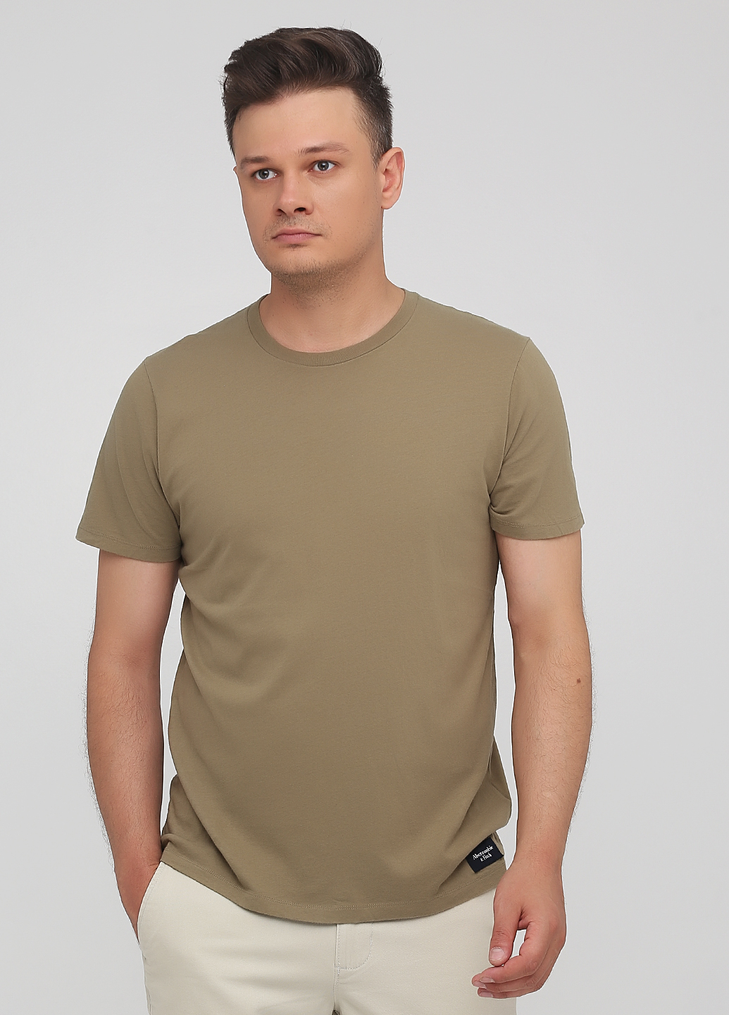 

Оливковая футболка - мужская футболка Abercrombie & Fitch AF8576M  Оливковый, Оливковая футболка - мужская футболка Abercrombie & Fitch AF8576M M Оливковый
