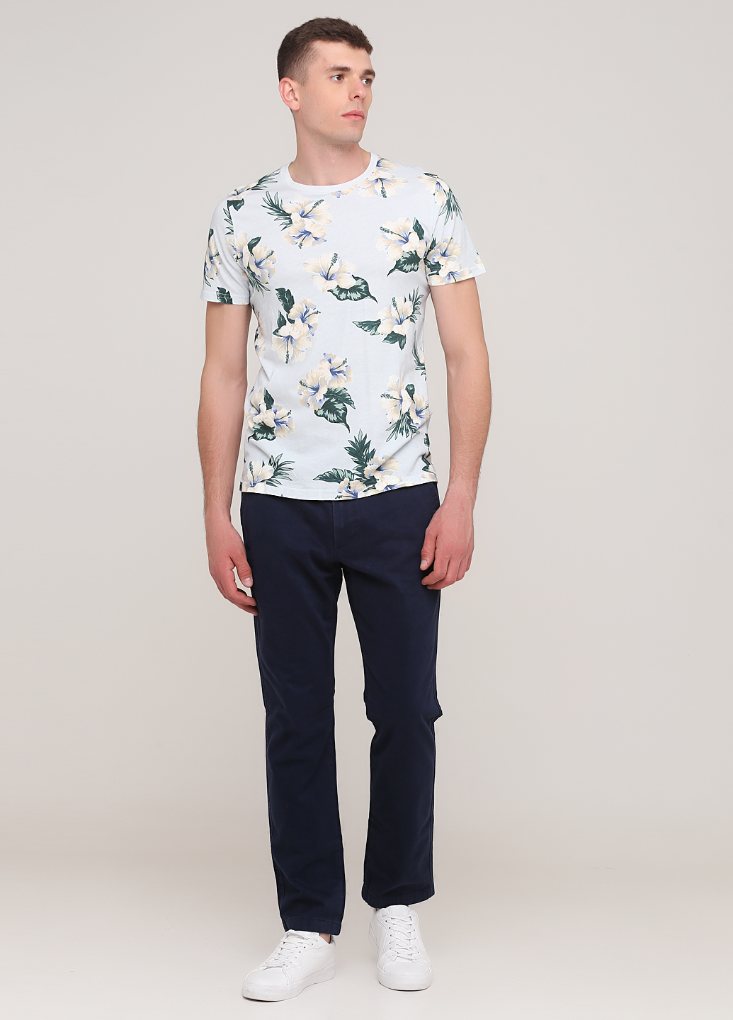 

Брюки мужские - брюки Slim Straight Abercrombie & Fitch AF8107M 33/32 Темно-синий