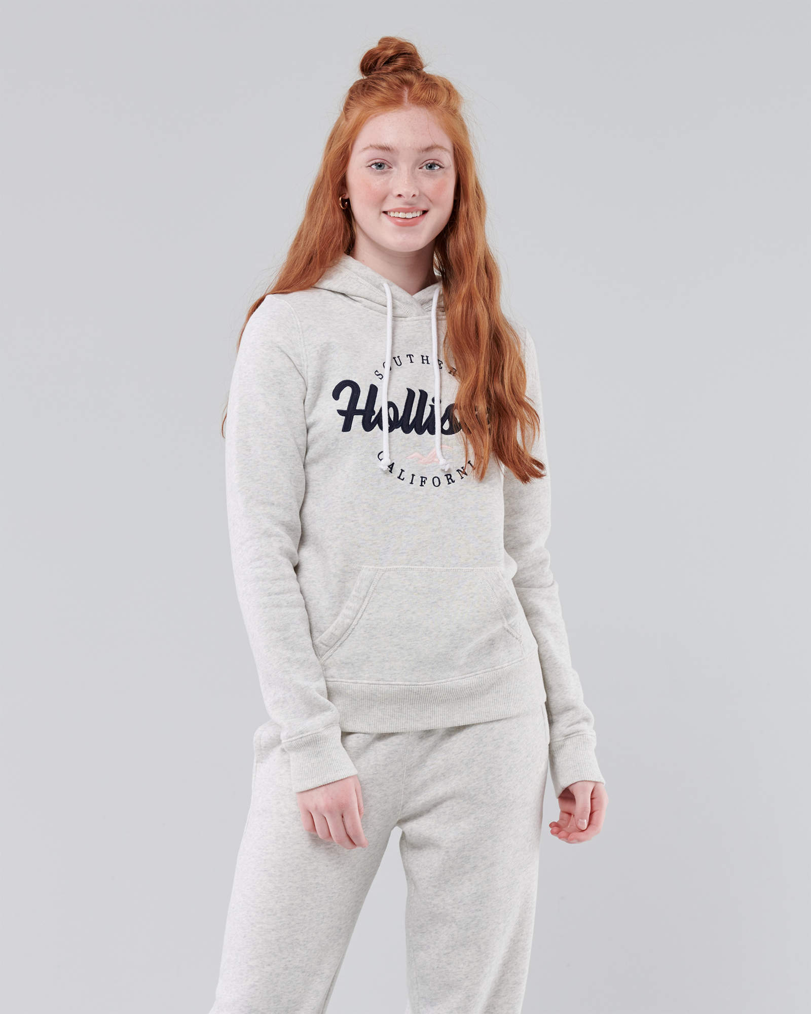 

Толстовка женская - толстовка Hollister HC8315W  Светло-серый, Толстовка женская - толстовка Hollister HC8315W S Светло-серый