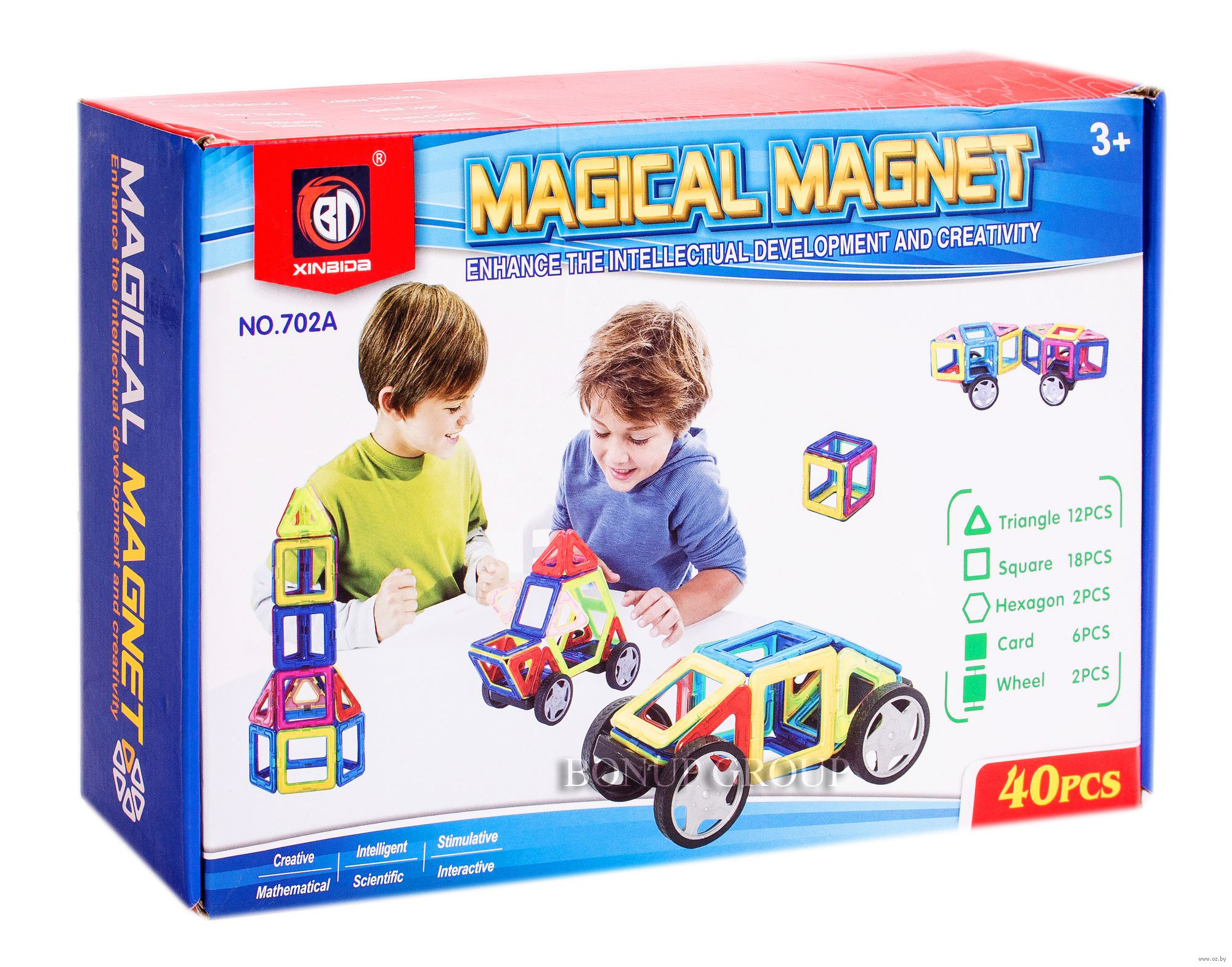 

Детский магнитный конструктор XINBIDA Magical Magnet 40 деталей 225168243