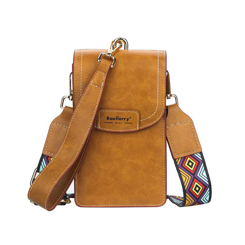 

Женская сумочка-кошелек Baellerry N8608 Brown вертикальный для смартфона