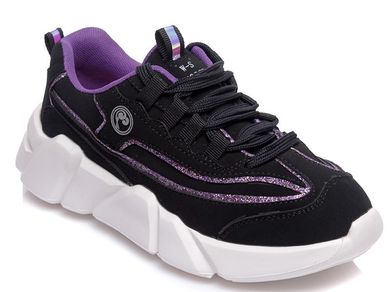 

Кросівки Weestep (35р.) 21,4 см чорні з фіолетовим