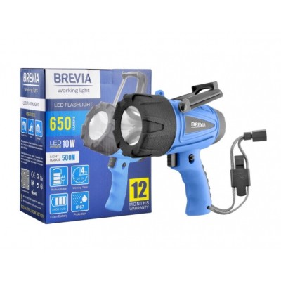 

Фонарь Brevia LED 500М, 10W LED 650lm, 4400mAh, microUSB (11600)