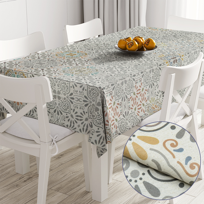 

Скатерть с акриловым покрытием Time Textile Trace Серый TT170079 140x180