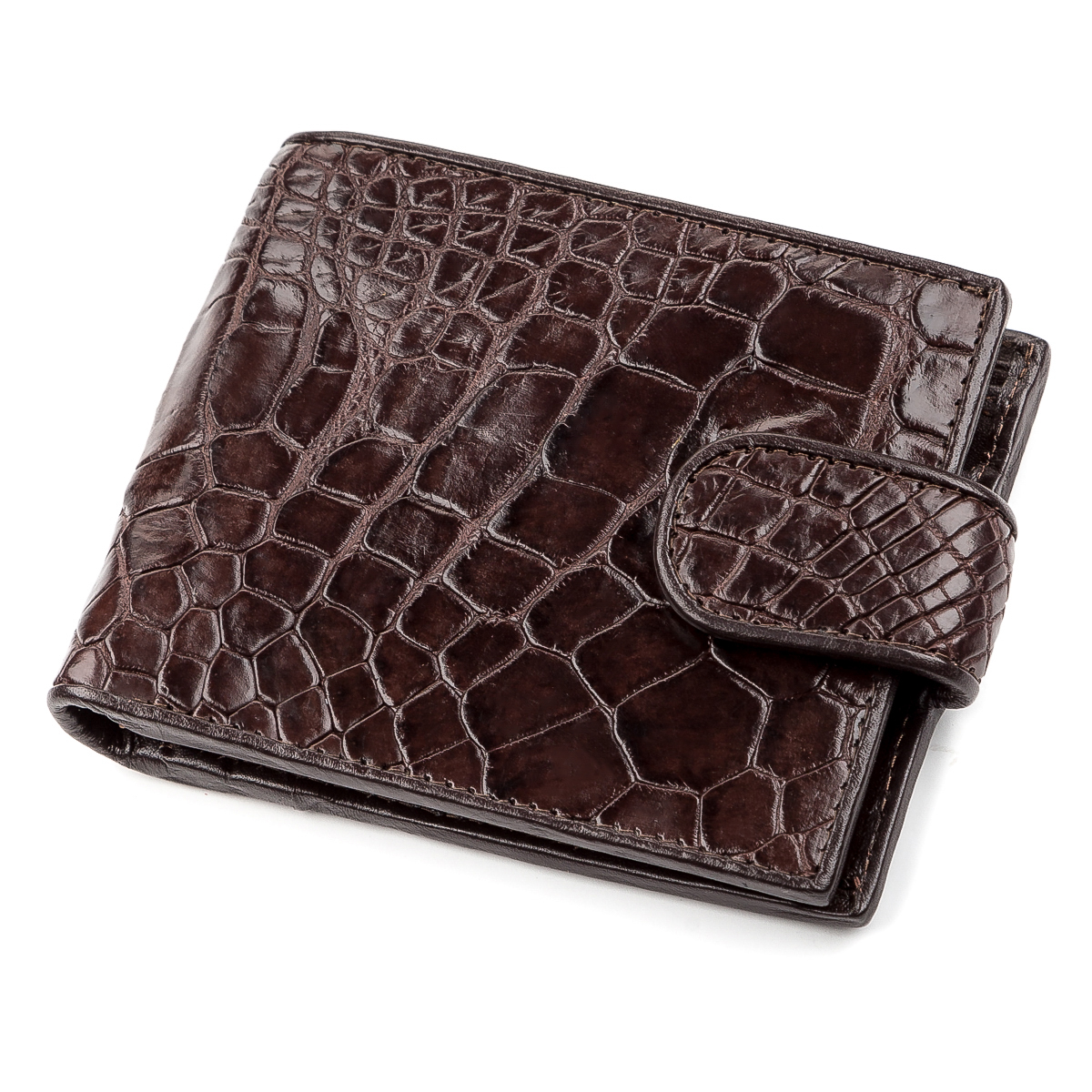 

Кожаный кошелек мужской CROCODILE LEATHER 11,5х9,5 см Коричневый