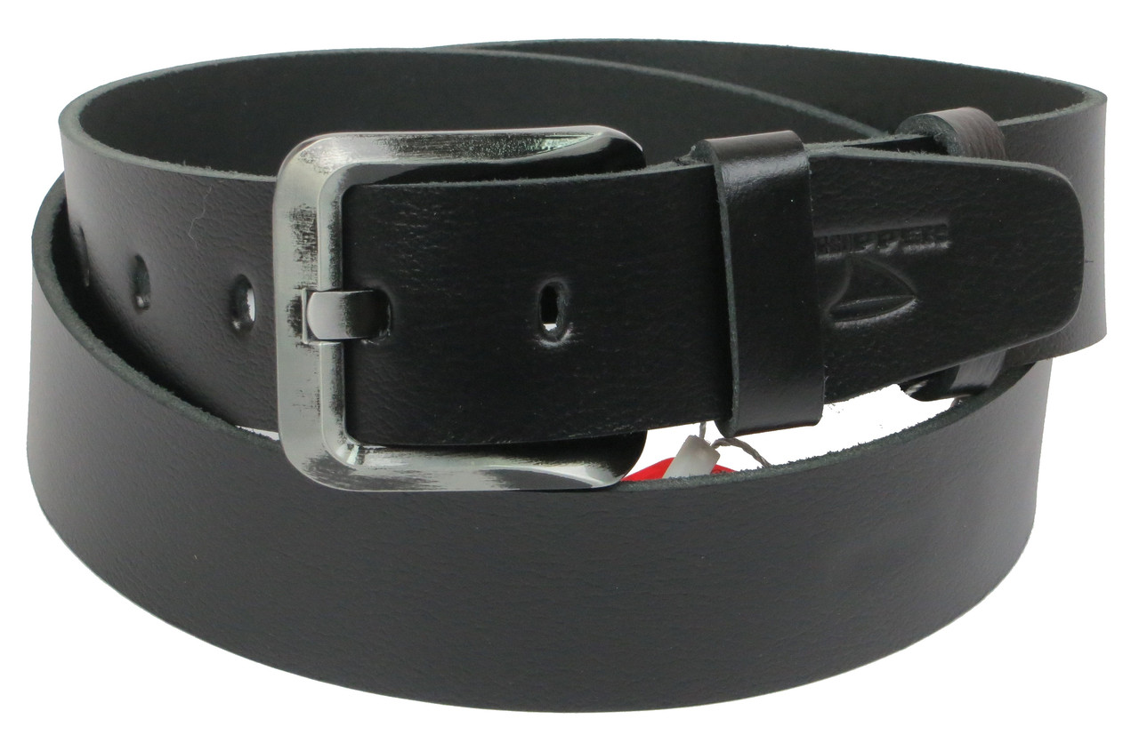 

Кожаный ремень мужской Skipper 120-140х4,5 см Черный