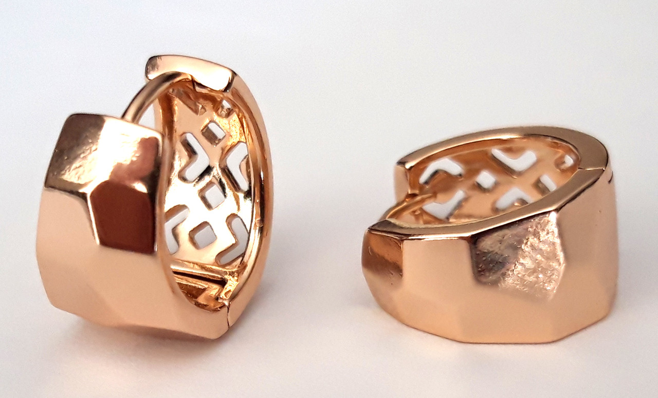 

Серьги Xuping 18 K Позолота с узором 1,5х0,9 см (XPS-126)