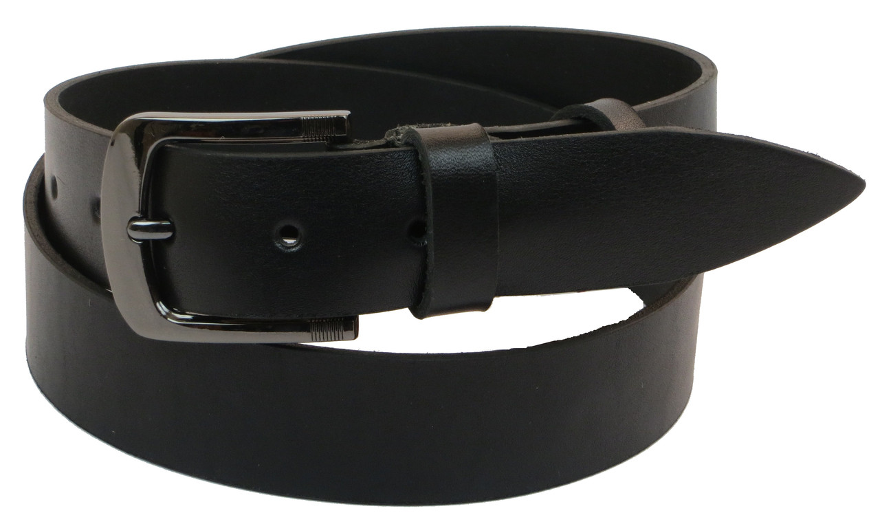 

Кожаный ремень мужской Skipper 111-131х3,8 см Черный