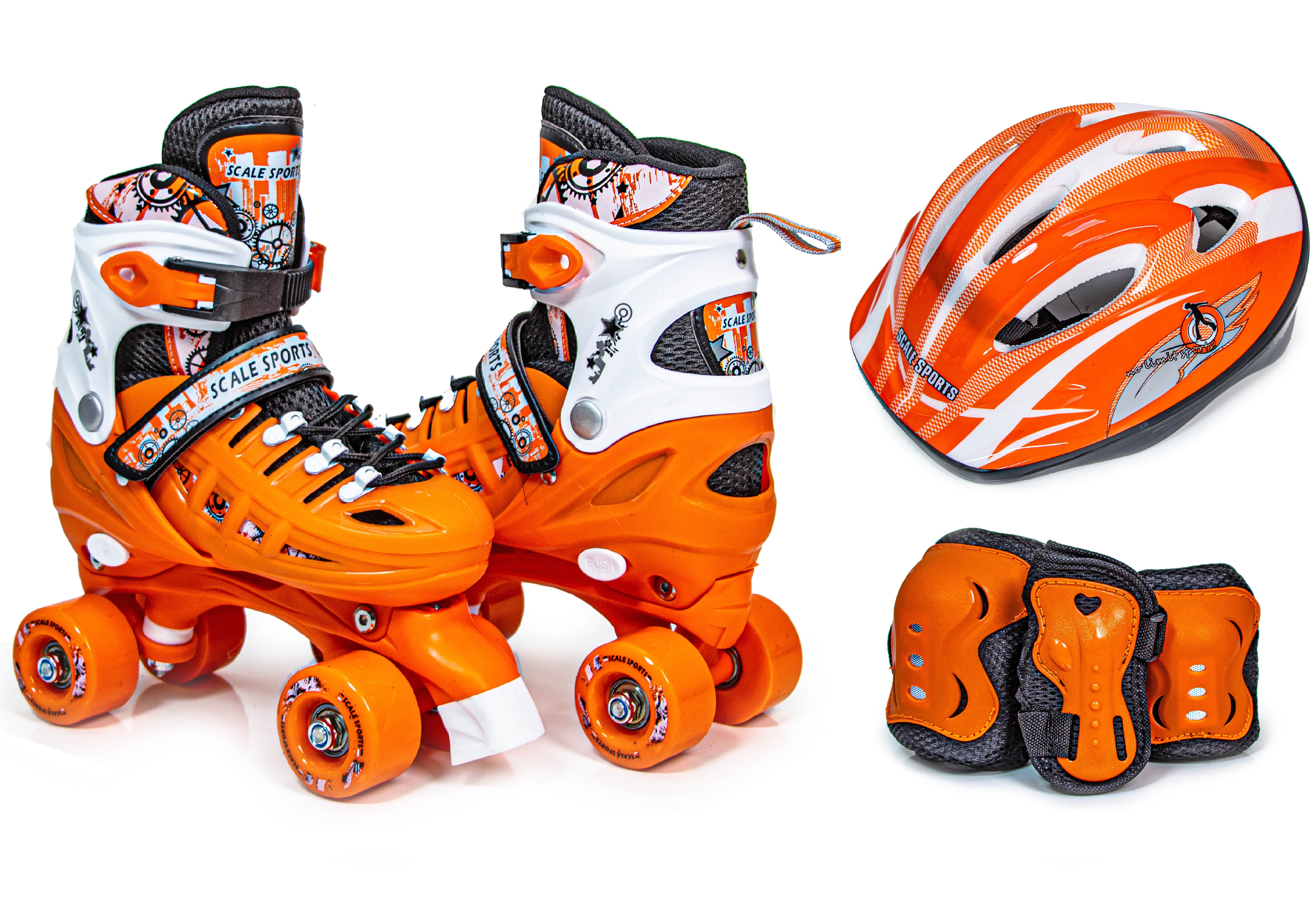 

Комплект квадов с защитой Scale Sport. Orange (размер 34-37) 1796946611