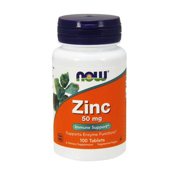 

Цинк Now Foods Zinc 50 mg (100 таб) нау фудс