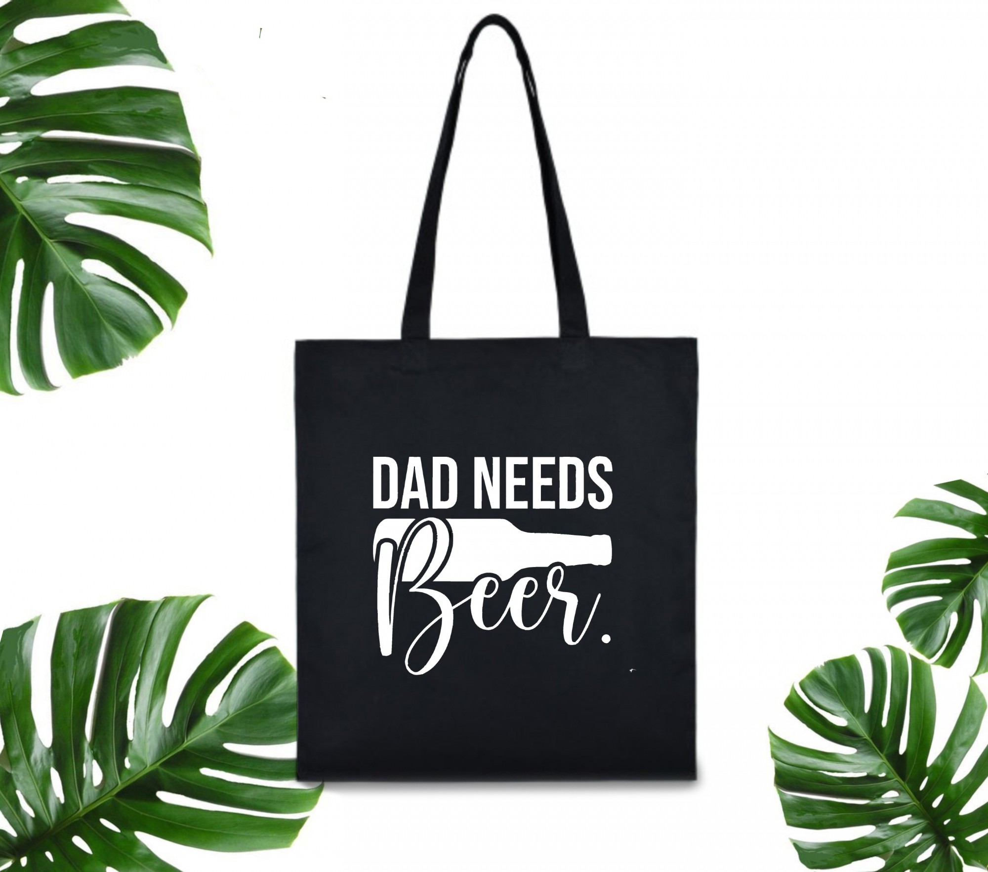 

Эко сумка шоппер Dad Needs Beer 37 х 41 см черная