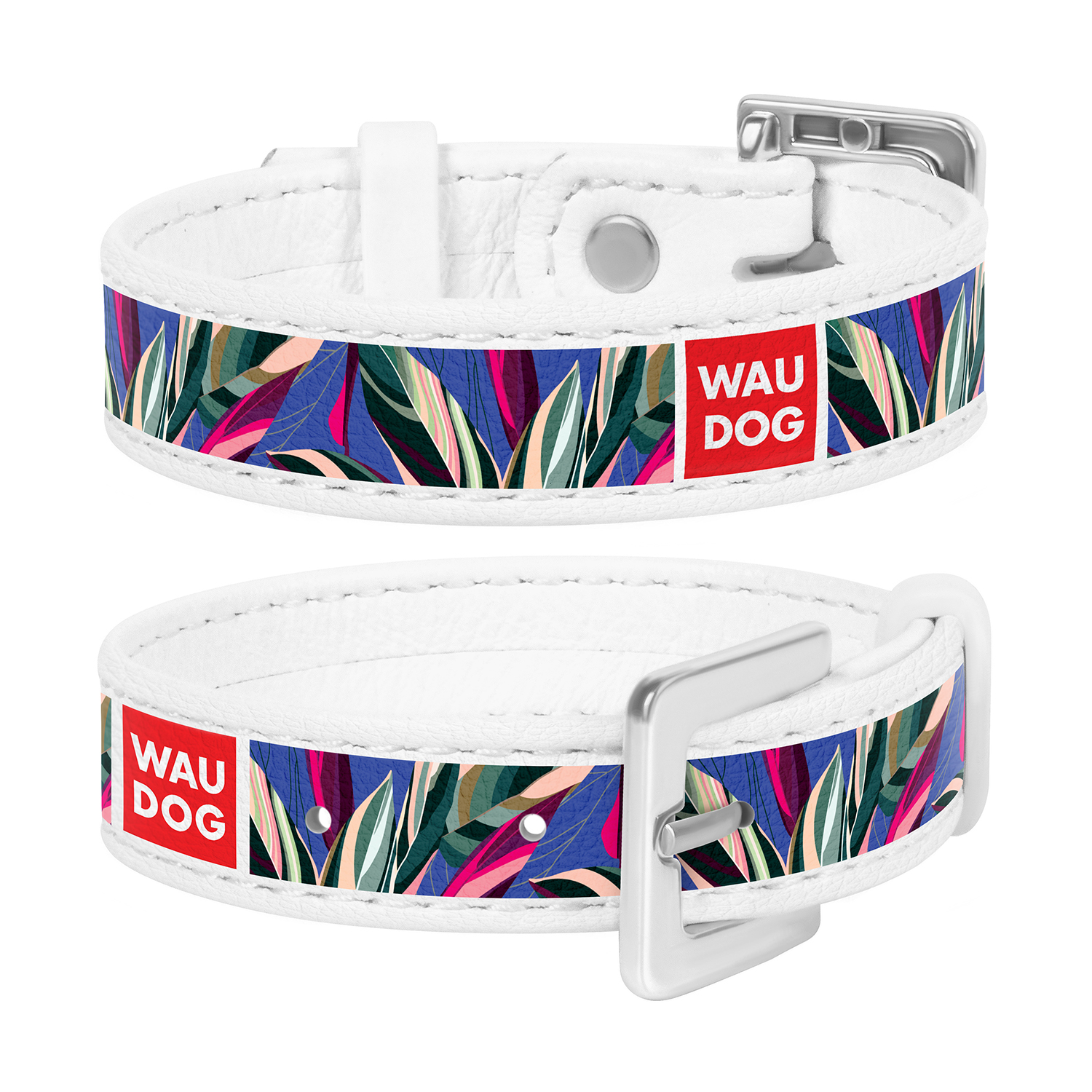 

Браслет WAUDOG Design с рисунком "Листва", премиум кожа 17-23 см 15 мм Белый (0323-0031-15)