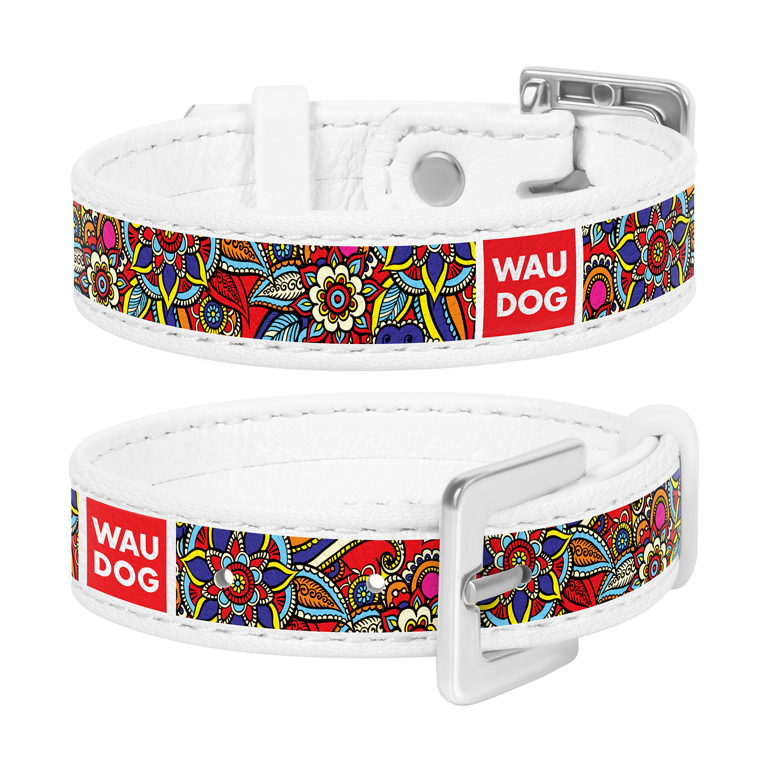 

Браслет WAUDOG Design с рисунком "Фолк", премиум кожа 17-23 см 15 мм Белый (0323-0011-15)
