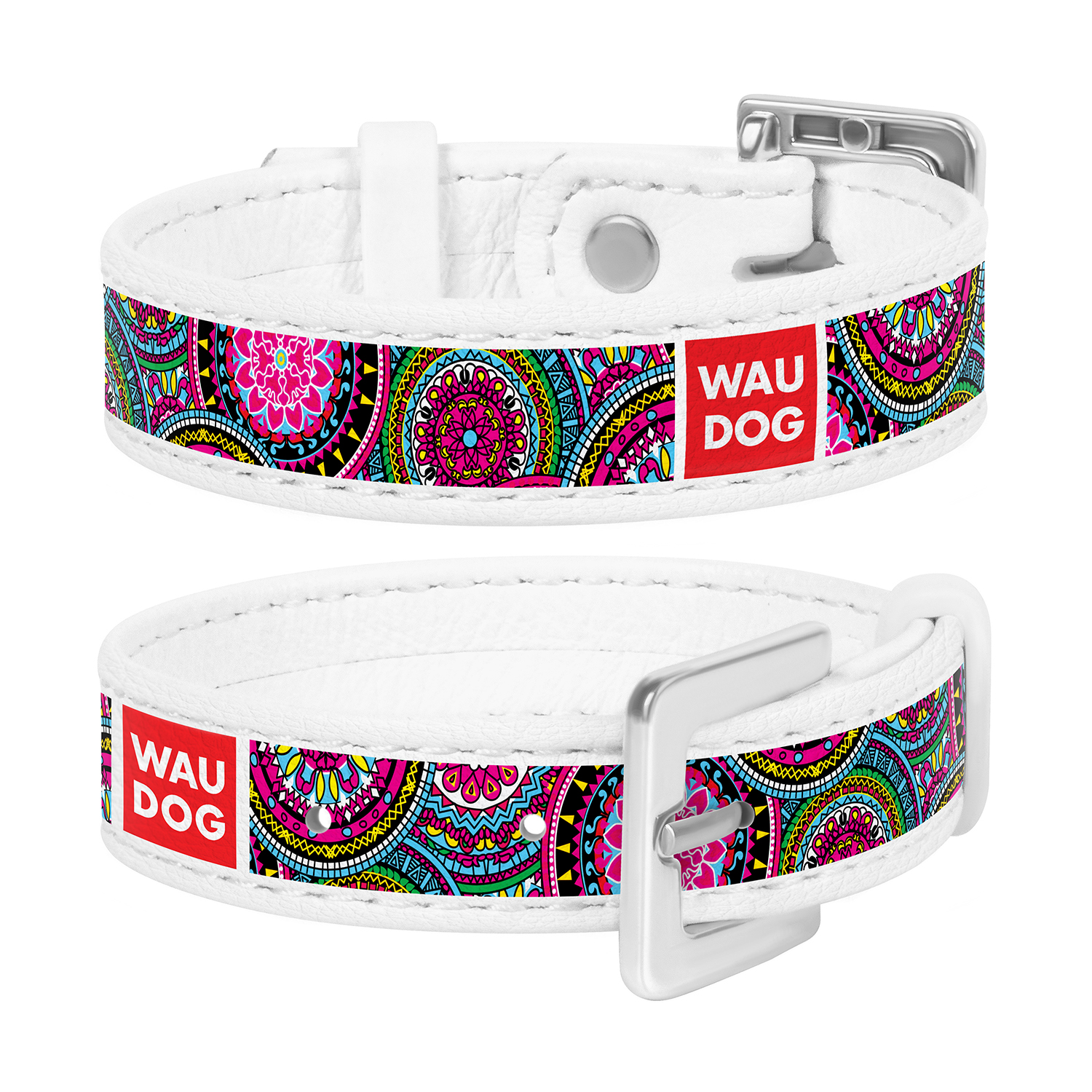 

Браслет WAUDOG Design с рисунком "Мандалы", премиум кожа 17-23 см 15 мм Белый (0323-0064-15)