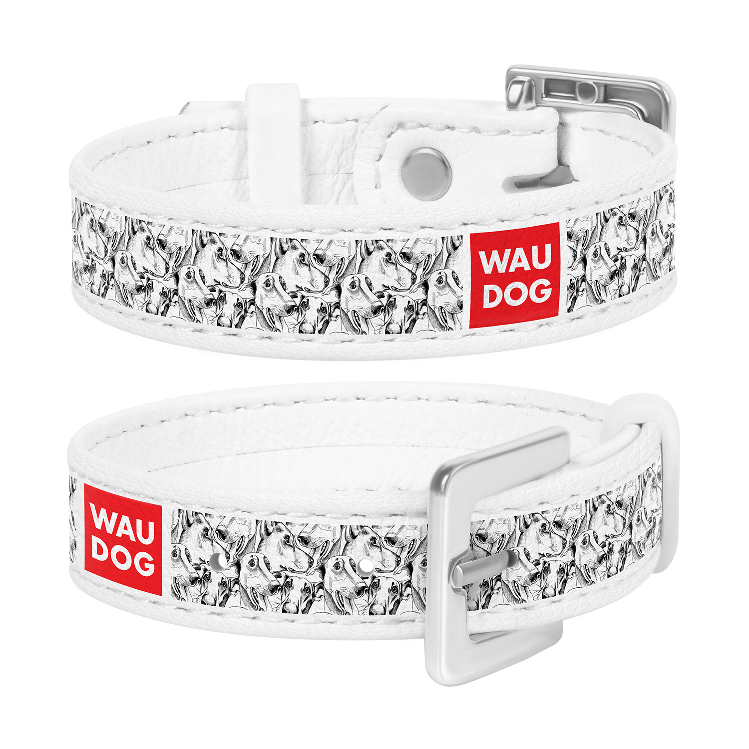

Браслет WAUDOG Design с рисунком "Верность", премиум кожа 17-23 см 15 мм Белый (0323-0088-15)