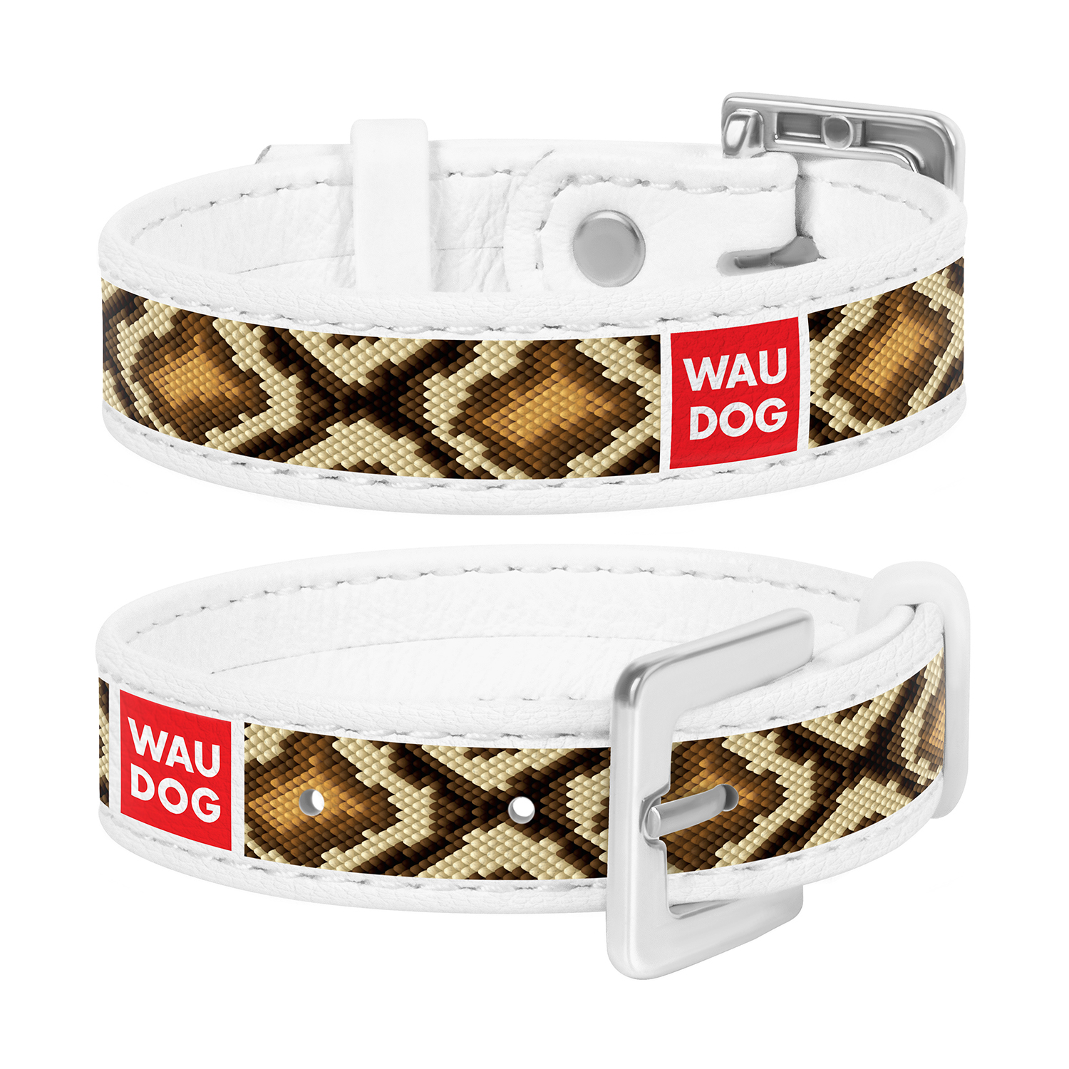 

Браслет WAUDOG Design с рисунком "Змея", премиум кожа 17-23 см 15 мм Белый (0323-0056-15)