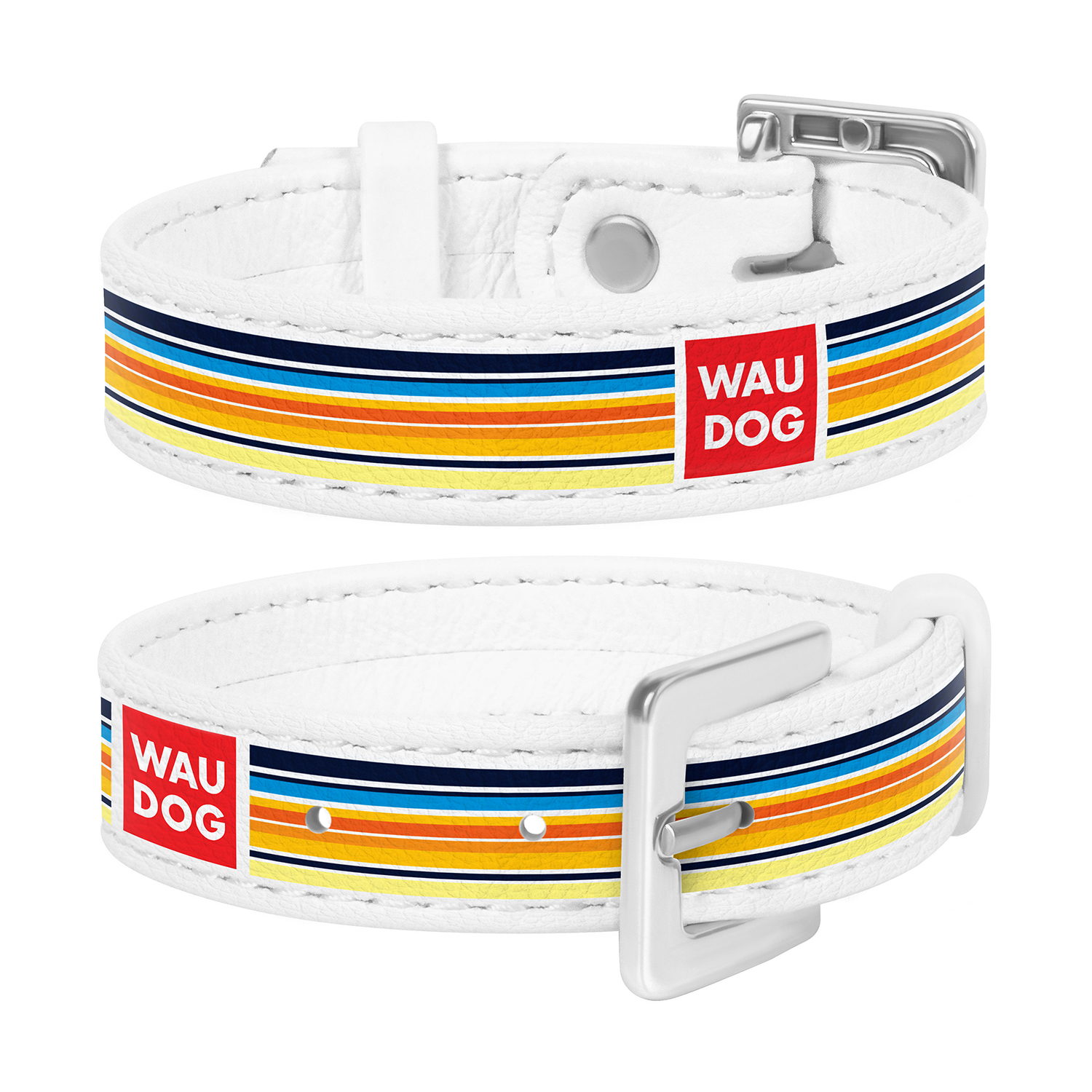

Браслет WAUDOG Design с рисунком "Линии 2", премиум кожа 17-23 см 15 мм Белый (0323-0007-15)