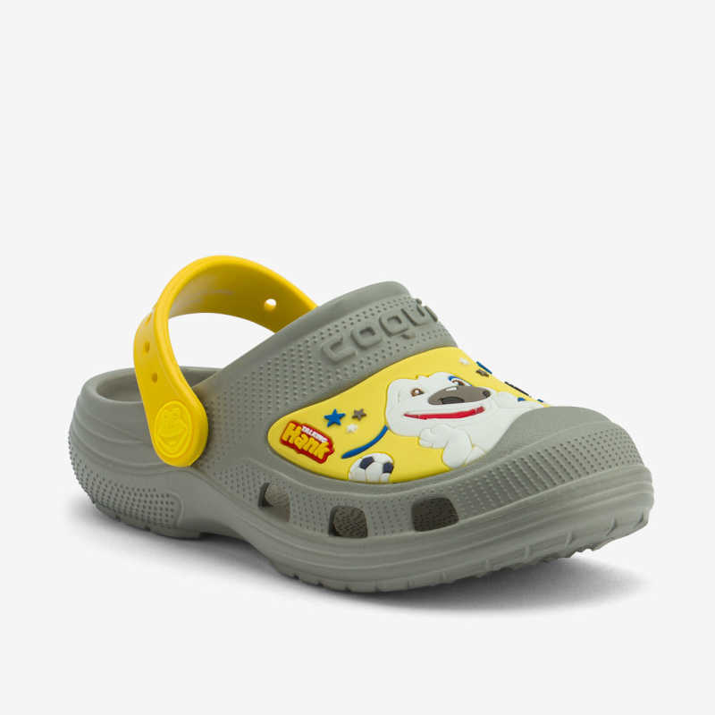 

Клоги Coqui 9382 Maxi Talking Tom And Friends 24/25 15 см Mid. grey/Yellow (9382_24/25_grey_Yellow)