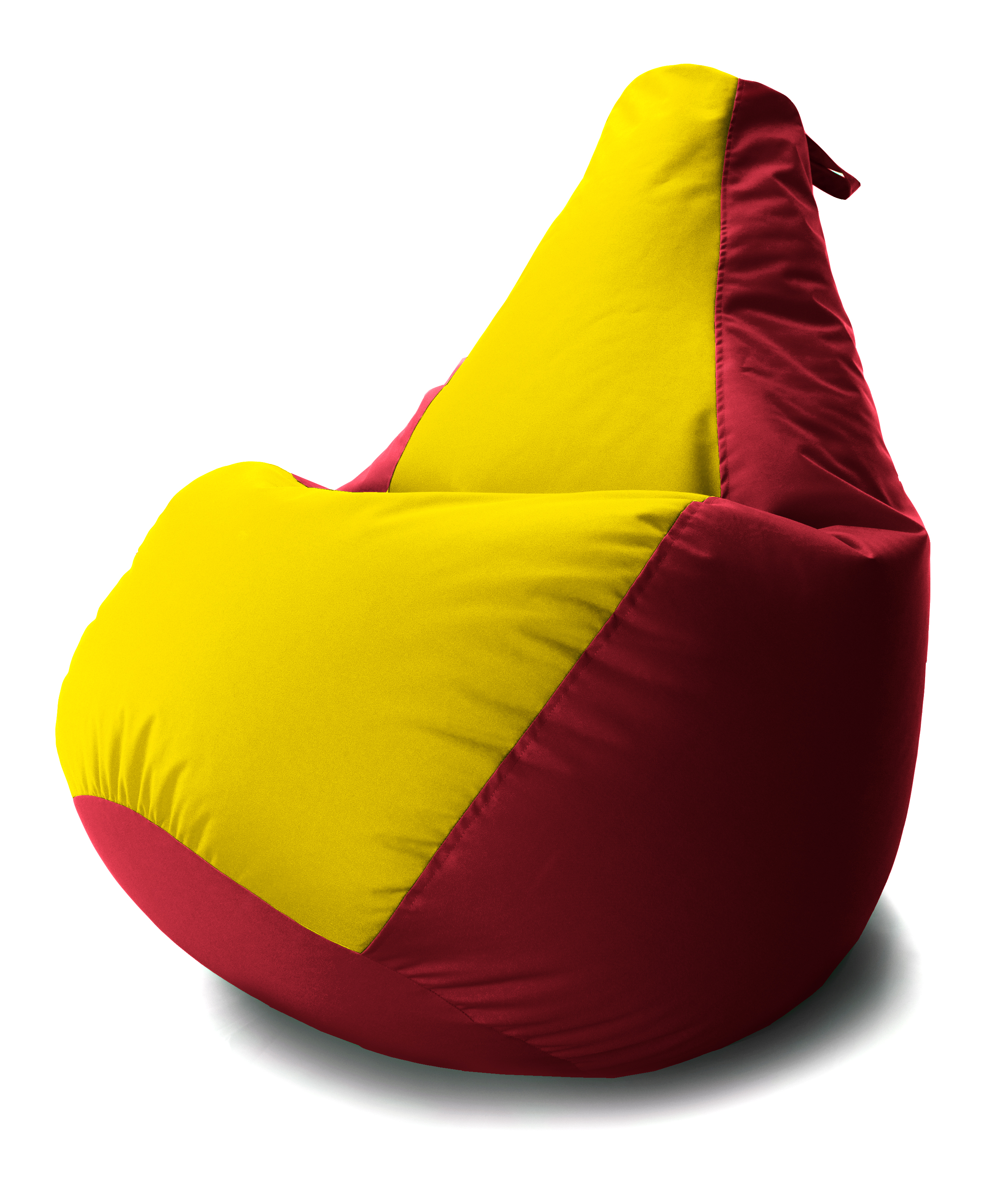 

Кресло мешок Груша Coolki комби XL 85x105 Красный с Желтым 04 Оксфорд 600D