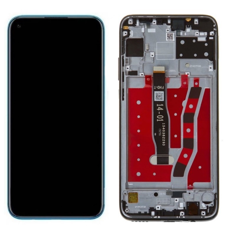 

Дисплей для Huawei P40 Lite, P20 Lite 2019 JNY-L21A JNY-LX1, Nova 5i, Nova 6 SE, Nova 7i с сенсором (тачскрином) черный и рамкой синего цвета