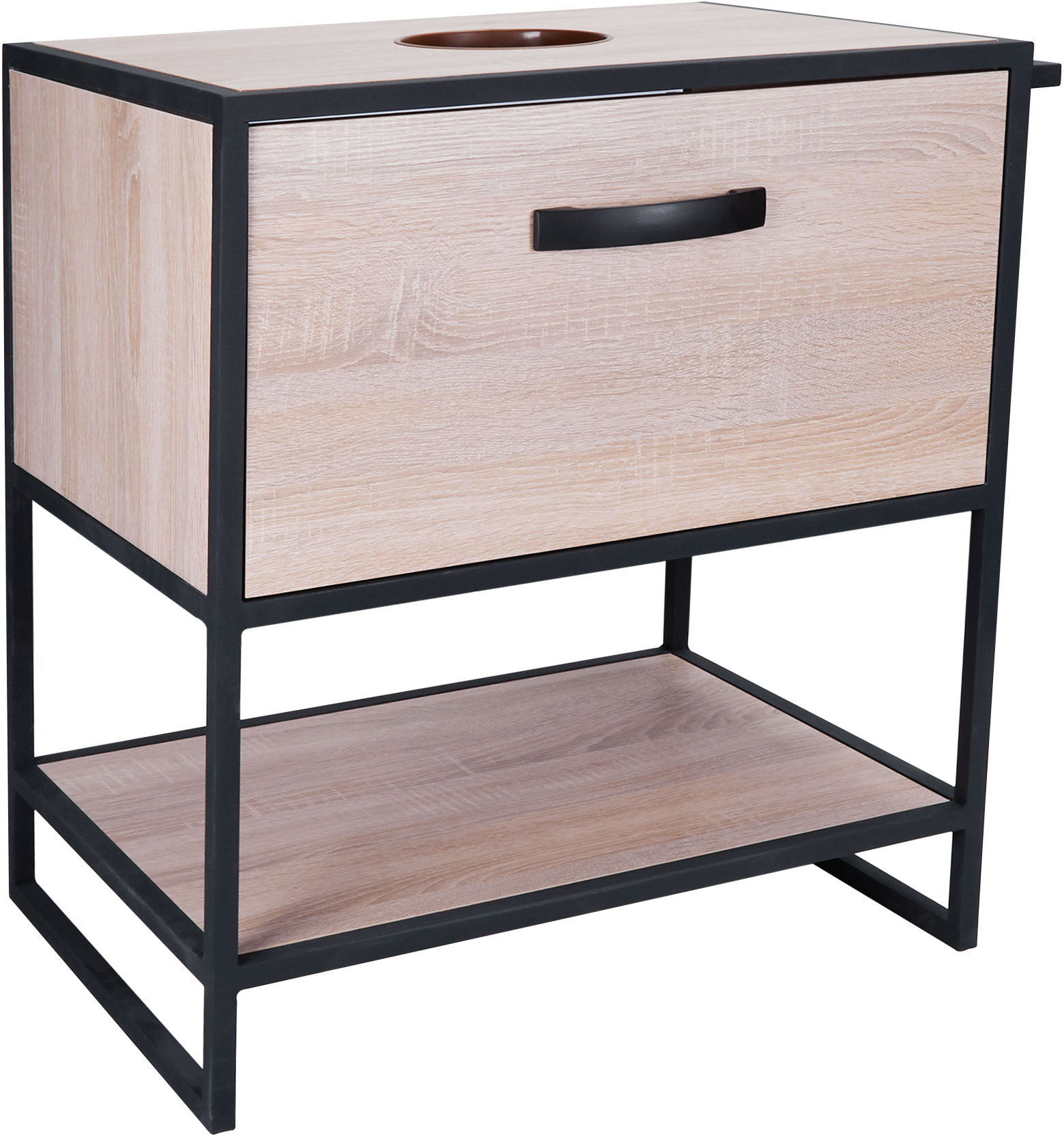 

Тумба напольная QTAP Taurus 600х616х469 Whitish Oak со столешницей QT2480TNT63WO