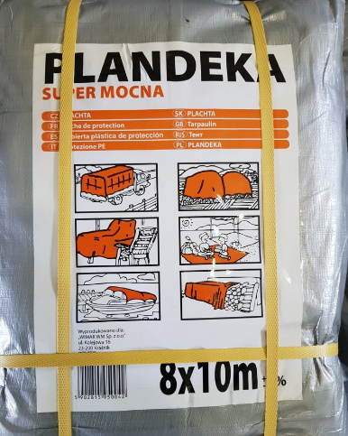 

Тент Plandeka Super Mocna 8х10 серебряный металлик