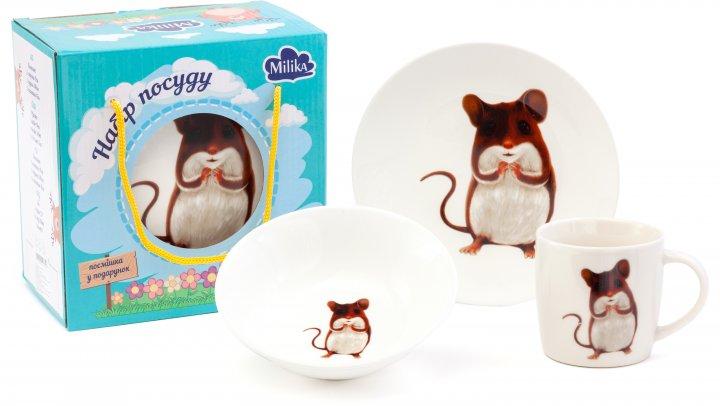 

Детский набор посуды Milika Cute Hamster M0690-KS-2005 3 предмета