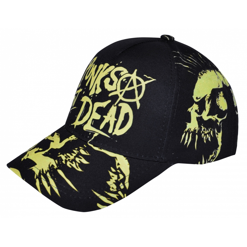 

Бейсболка Rockway full print Punk's Not Dead Черный