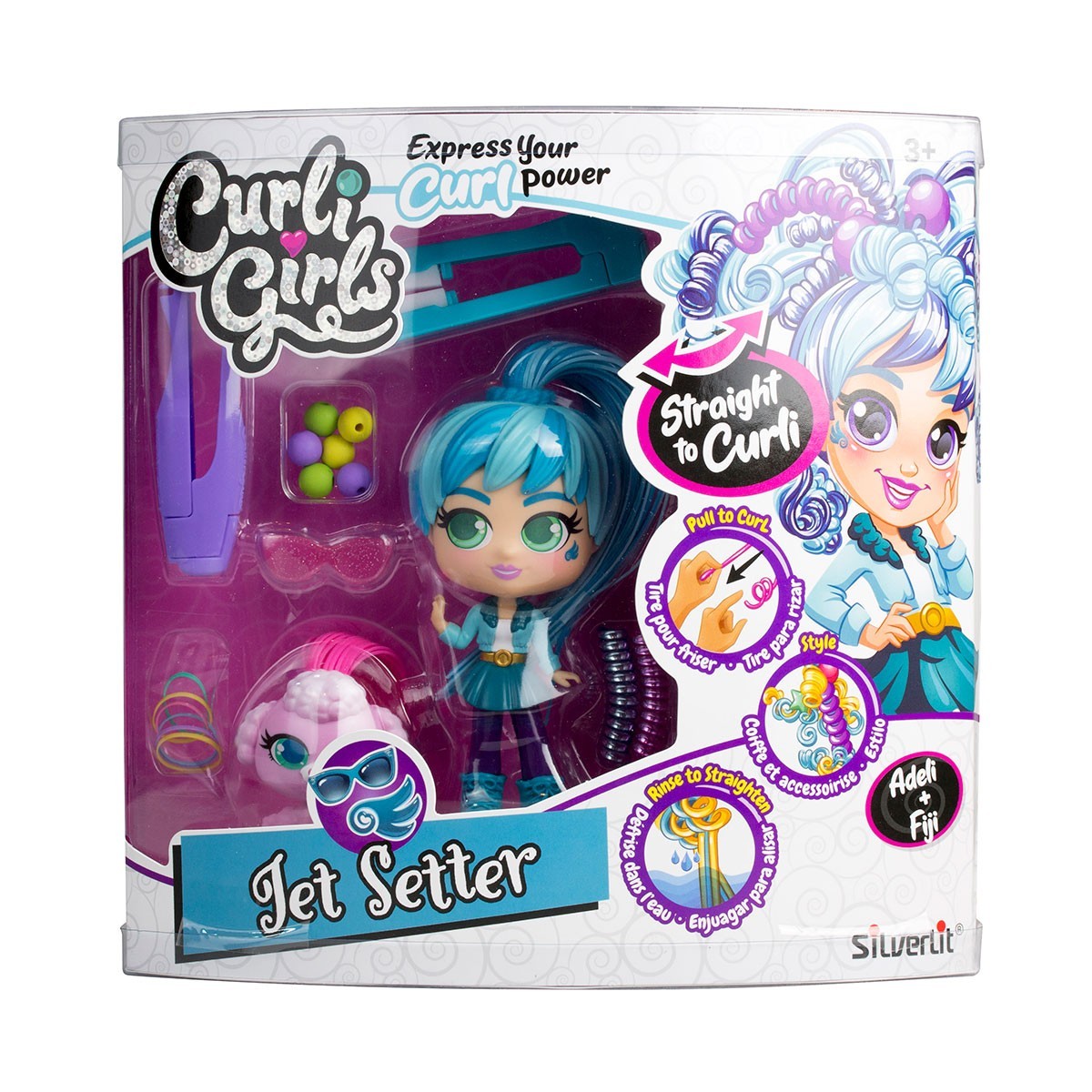 

Игровой набор с куклой и питомцем Curligirls - Путешественница Адэли и Фиджи