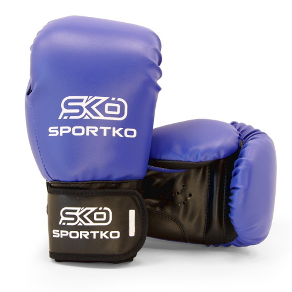 

Боксерские перчатки SPORTKO ПД-1 14 унций синие