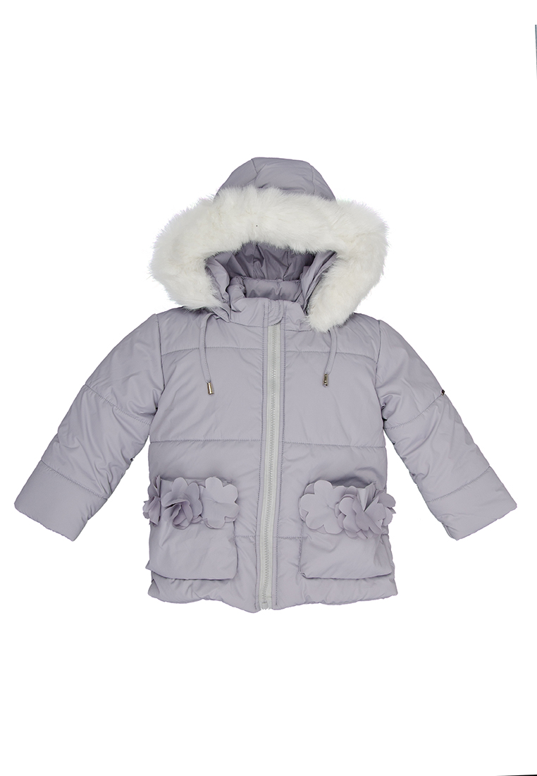 

Куртка зимняя для девочки с капюшоном Klimani 42275 р56 98см серый 42275
