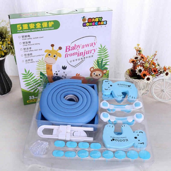 

Детский комплект безопасности голубой Baby Safety HFH55-B (33шт./компл.)