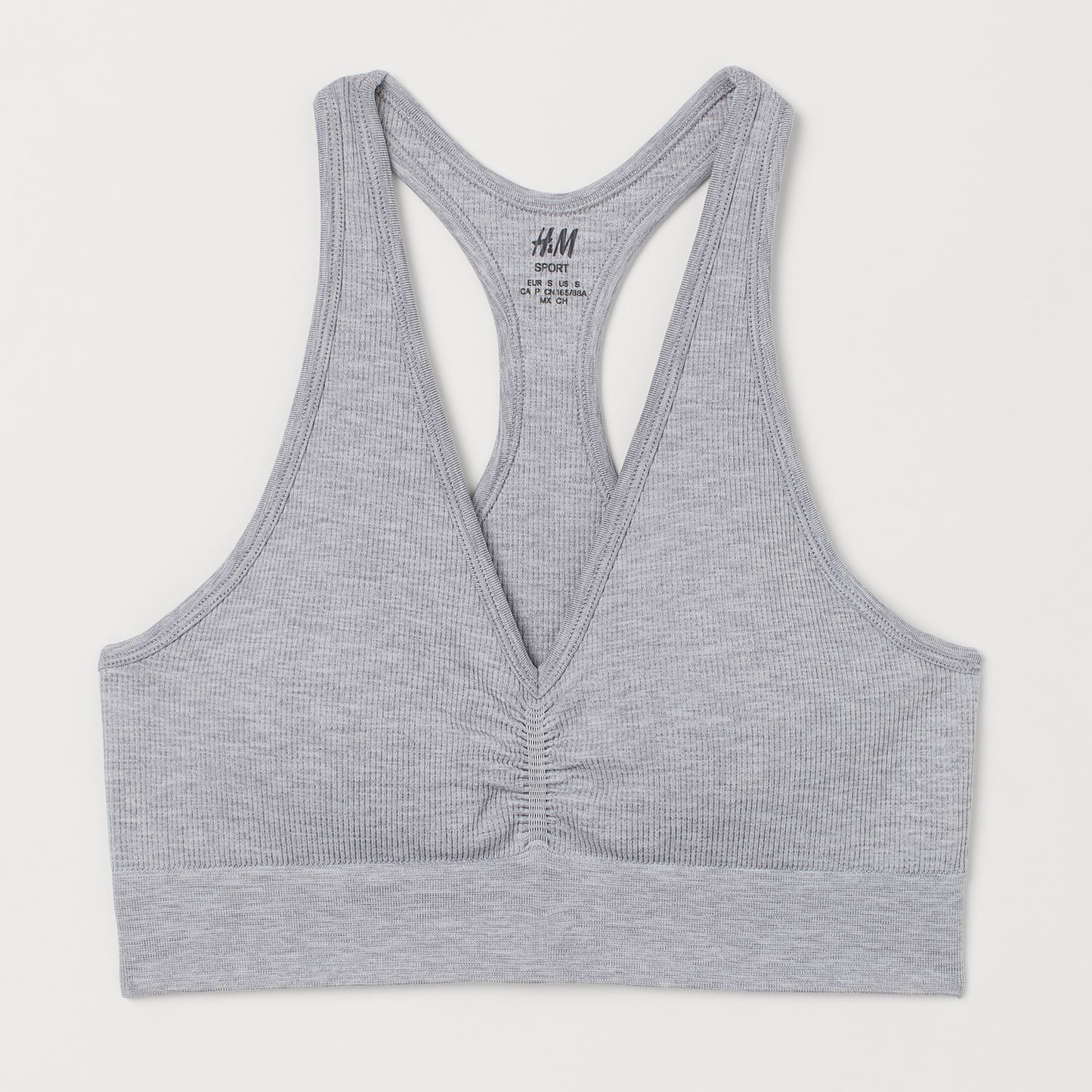 

Спортивный топ H&M 8498862dm S Серый меланж