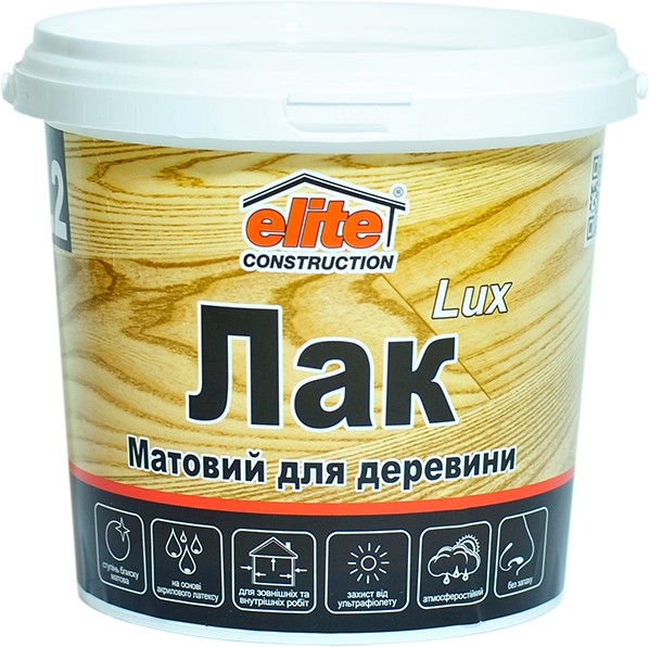 

Лак для древесины матовый Elite Construction 5 л