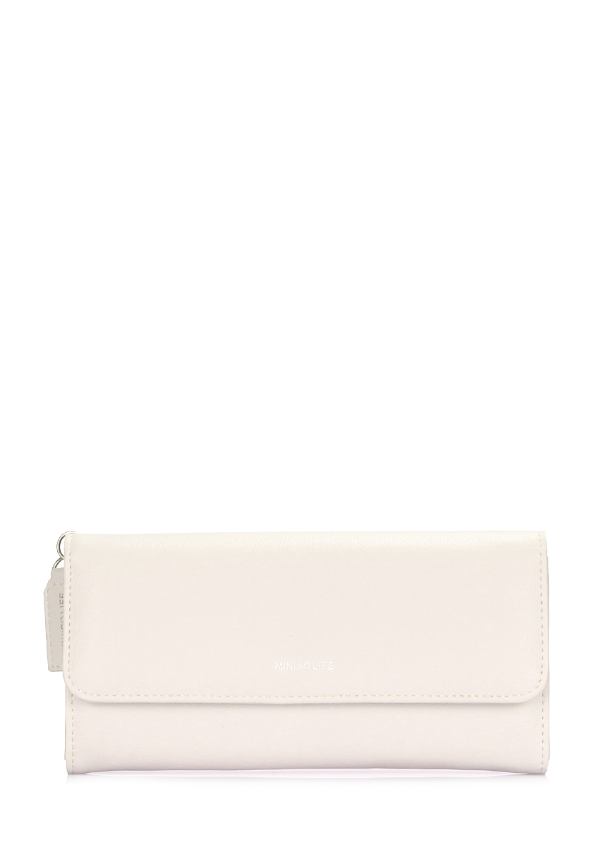 

Кошелек женский на кнопке Poolparty Wallet-Beige