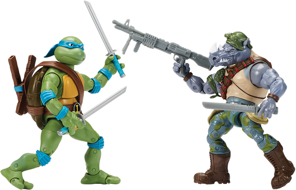 

Набор фигурок серии TMNT Черепашки-ниндзя классические - Леонардо против Рокстеди 15 см (6900006600454)
