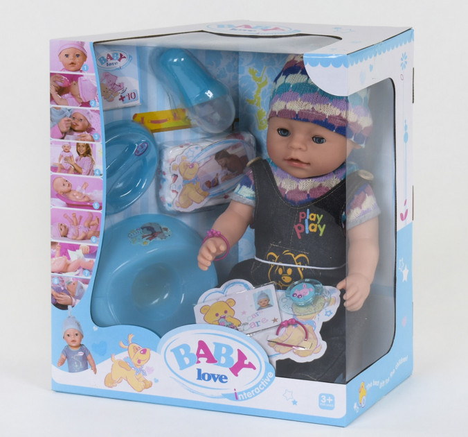 

Кукла интерактивная для ребьонка Warm Baby пупс BL 013 B с аксессуарами (zas245324851)