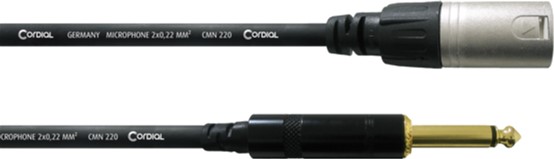 

Микрофонный кабель Cordial Rean XLR male / plug 6.3 мм Mono 10 м Black (CCM 10 MP)