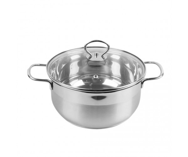 

Кастрюля нержавеющая Maestro с крышкой 22 см 3.8 л Steel MR-3508-22